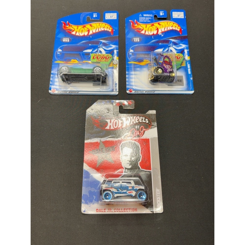 Hot Wheels Lot 3 Ballistik Hyper Mite Dale Jr Rockster New Sealed
